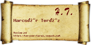 Harcsár Teréz névjegykártya